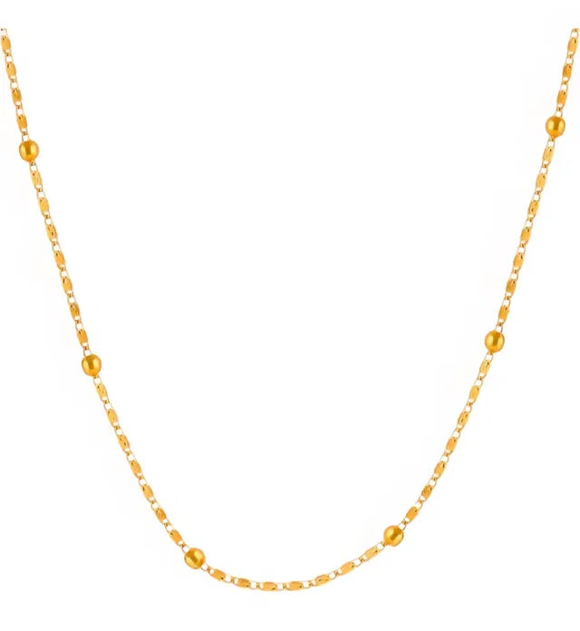 Womens Artificial ballchain necklace long length in metal
F9 quality